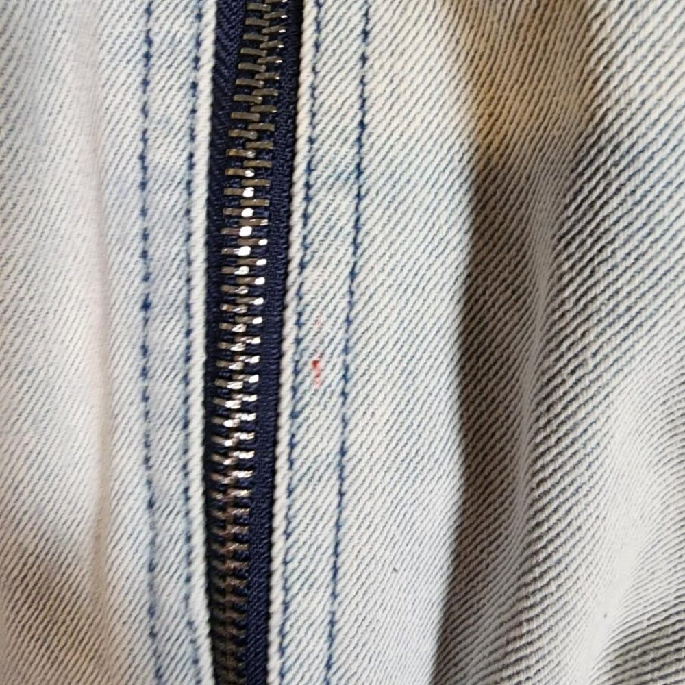 Euc Whitewashed Denim Cropped Jacket By Ashley Vi… - image 3